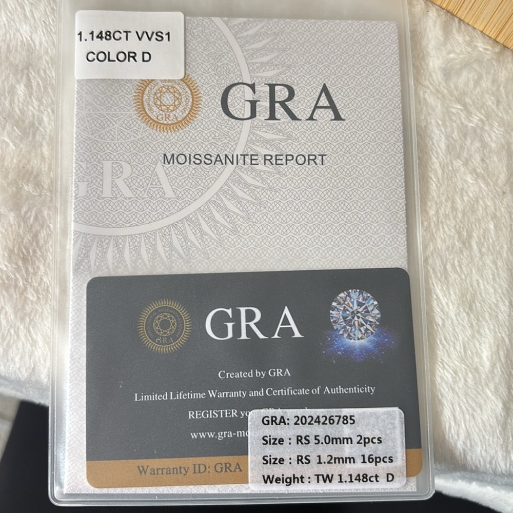 NEW 1.148 Carat Moissanite Diamond 925 Sterling Silver Necklace - Picture 4 of 8